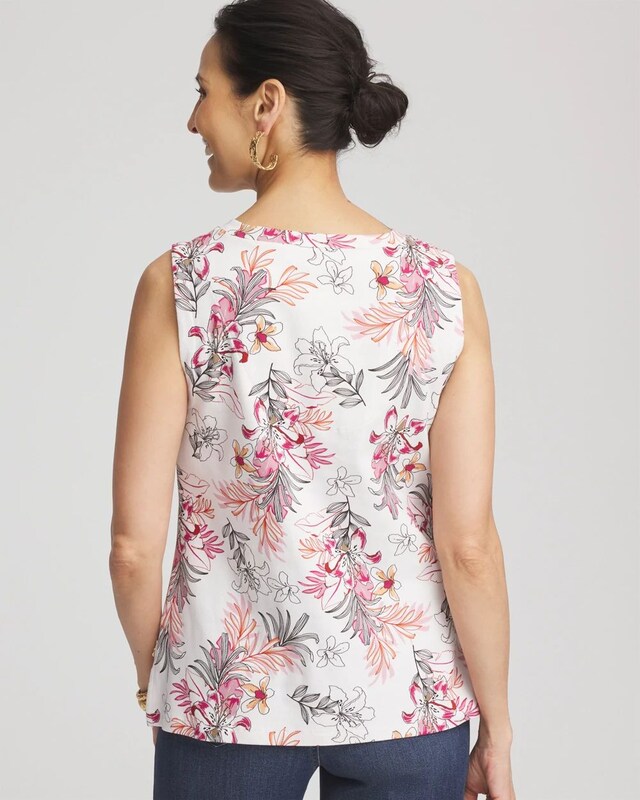 Floral Sleeveless V-Neck Tank - image 3